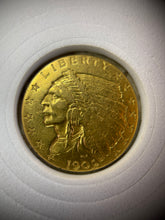 Load image into Gallery viewer, $2.50 Gold Indian Quarter Eagle Coin
