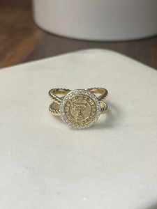 Texas Tech Rope Ring With Diamonds