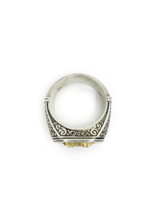 18K Yellow Gold  .925 Sterling Silver