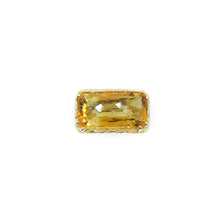 Load image into Gallery viewer, Checkerboard-Cut-11.85ct-Rectangular-Citrine-and-14K-Yellow-Gold-Bark-Finish-Size-5-Ring
