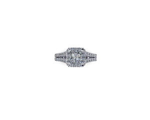 Princess Cut Diamond Engagement Ring With Halo