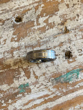 Load image into Gallery viewer, Silver Milgrain and Satin Tungsten Ring
